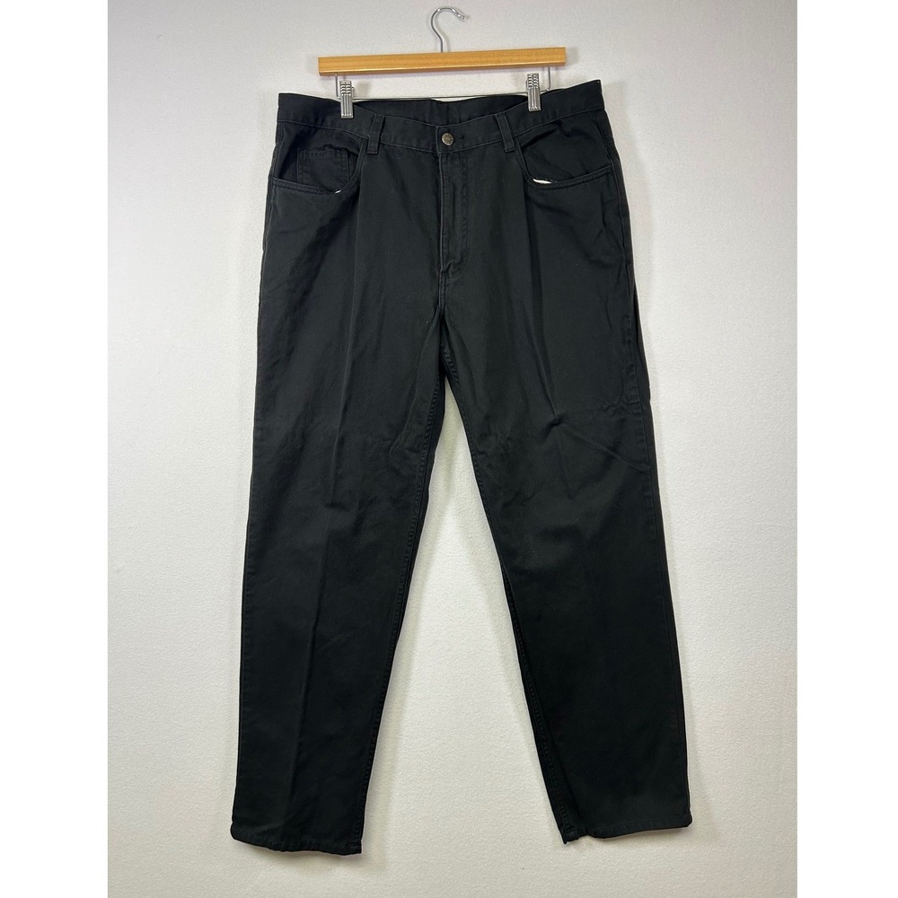 Workwear Gorpcore Savane Mens 38x32 Black 100% Cotton Straight Leg Utility Pants